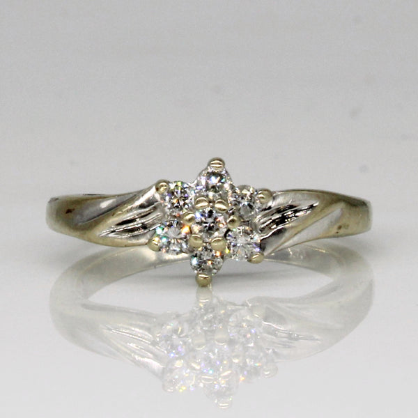 Cluster Set Diamond Ring | 0.18ctw | SZ 4.5 |