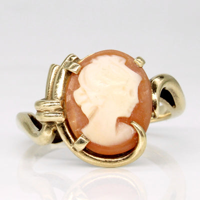 Shell Cameo Portrait Ring | 2.35ct | SZ 6.75 |
