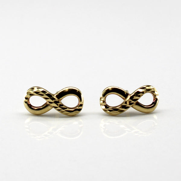 Infinity Gold Stud Earrings