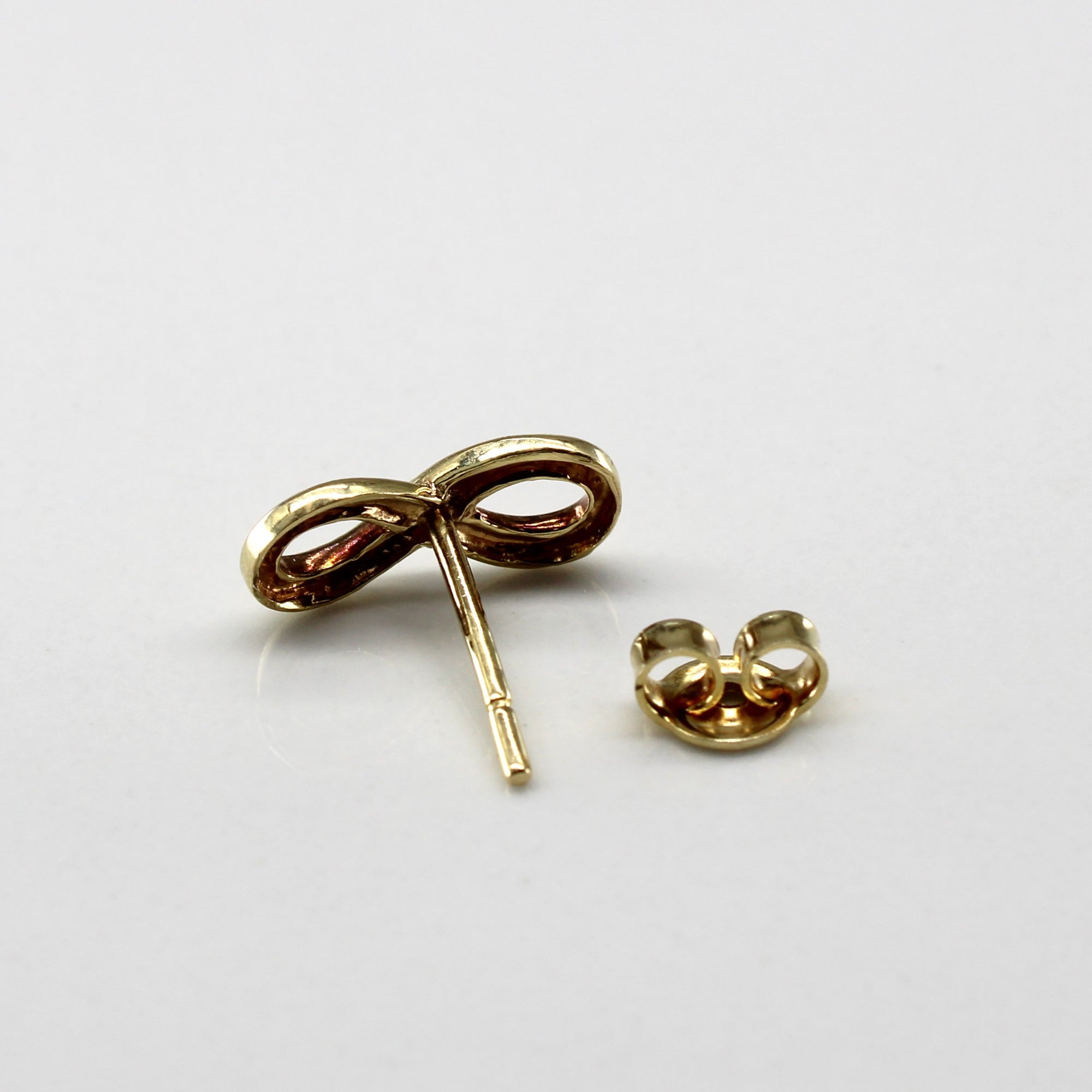 Infinity Gold Stud Earrings