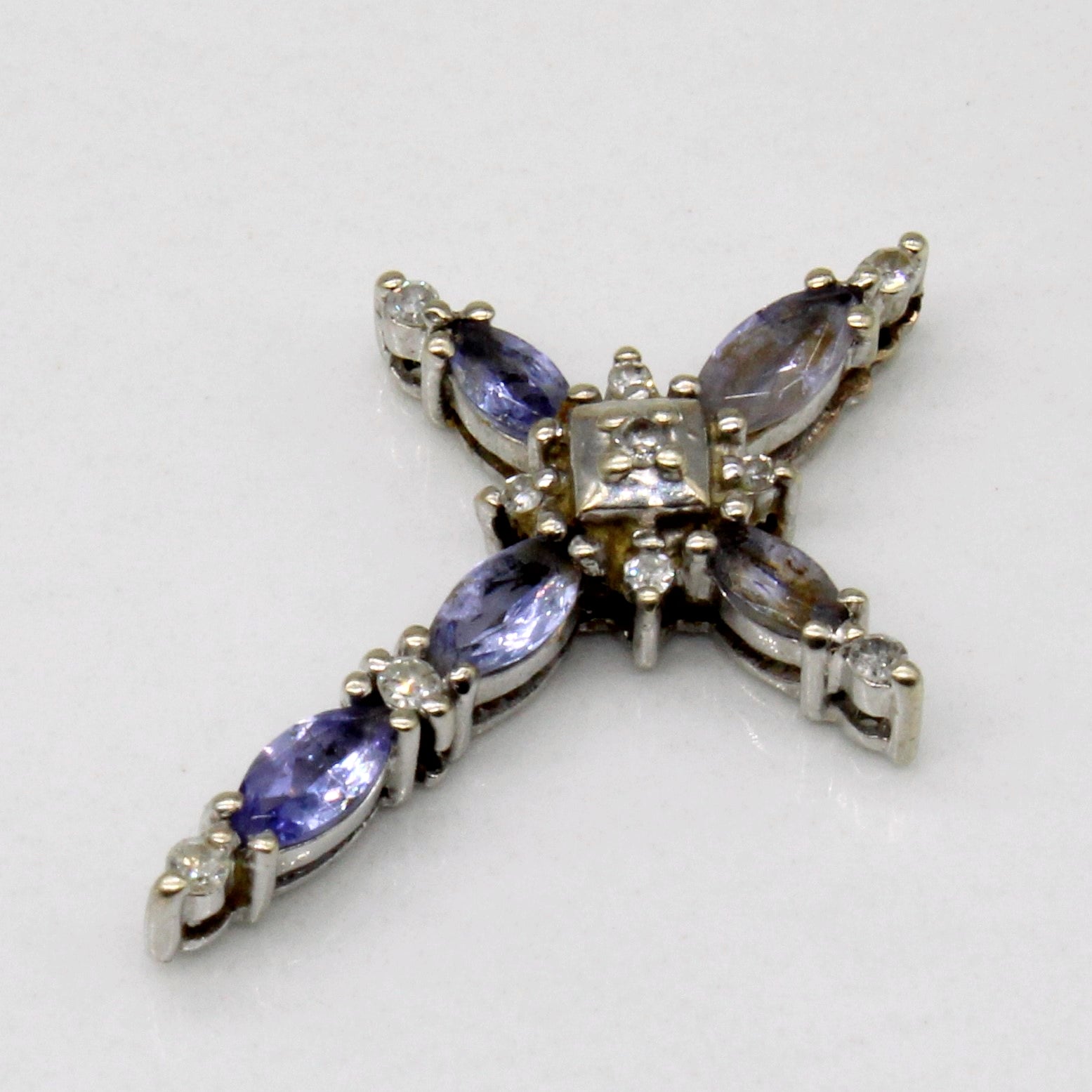 Tanzanite & Diamond Cross Pendant | 0.50ctw, 0.08ctw |