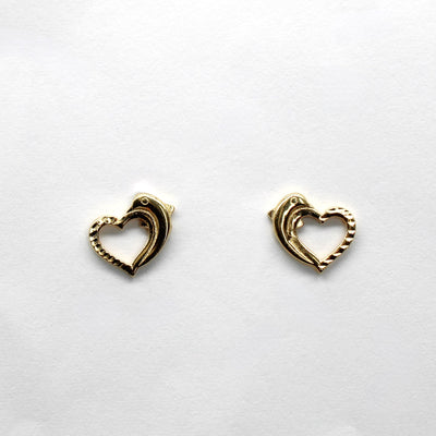 Heart Design Stud Earrings
