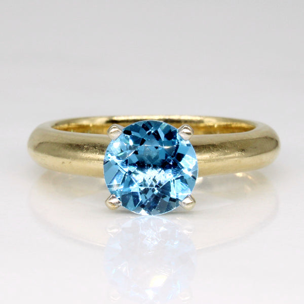 Blue Topaz Solitaire Ring | 1.45ct | SZ 6.25 |