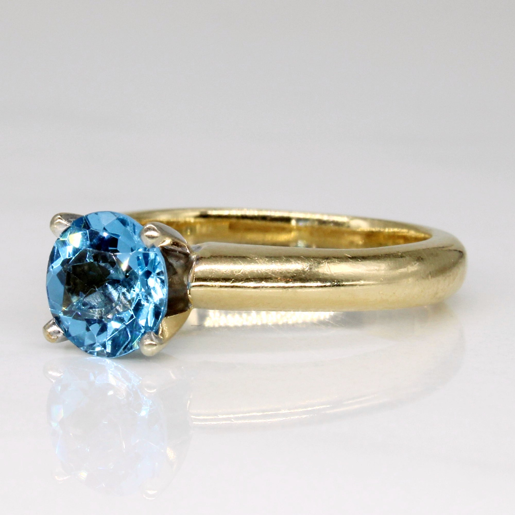 Blue Topaz Solitaire Ring | 1.45ct | SZ 6.25 |