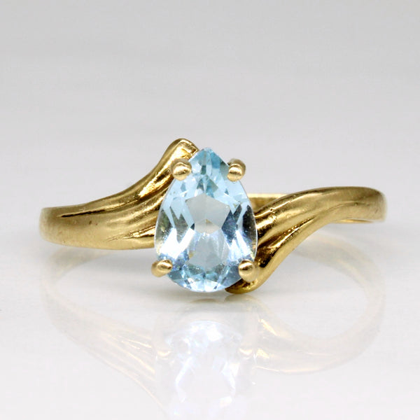 Blue Topaz Cocktail Ring | 0.75ct | SZ 6.5 |