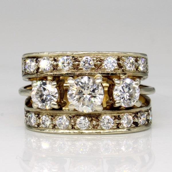 Diamond Fused Wedding Ring Set | 1.81ctw | SZ 6 |