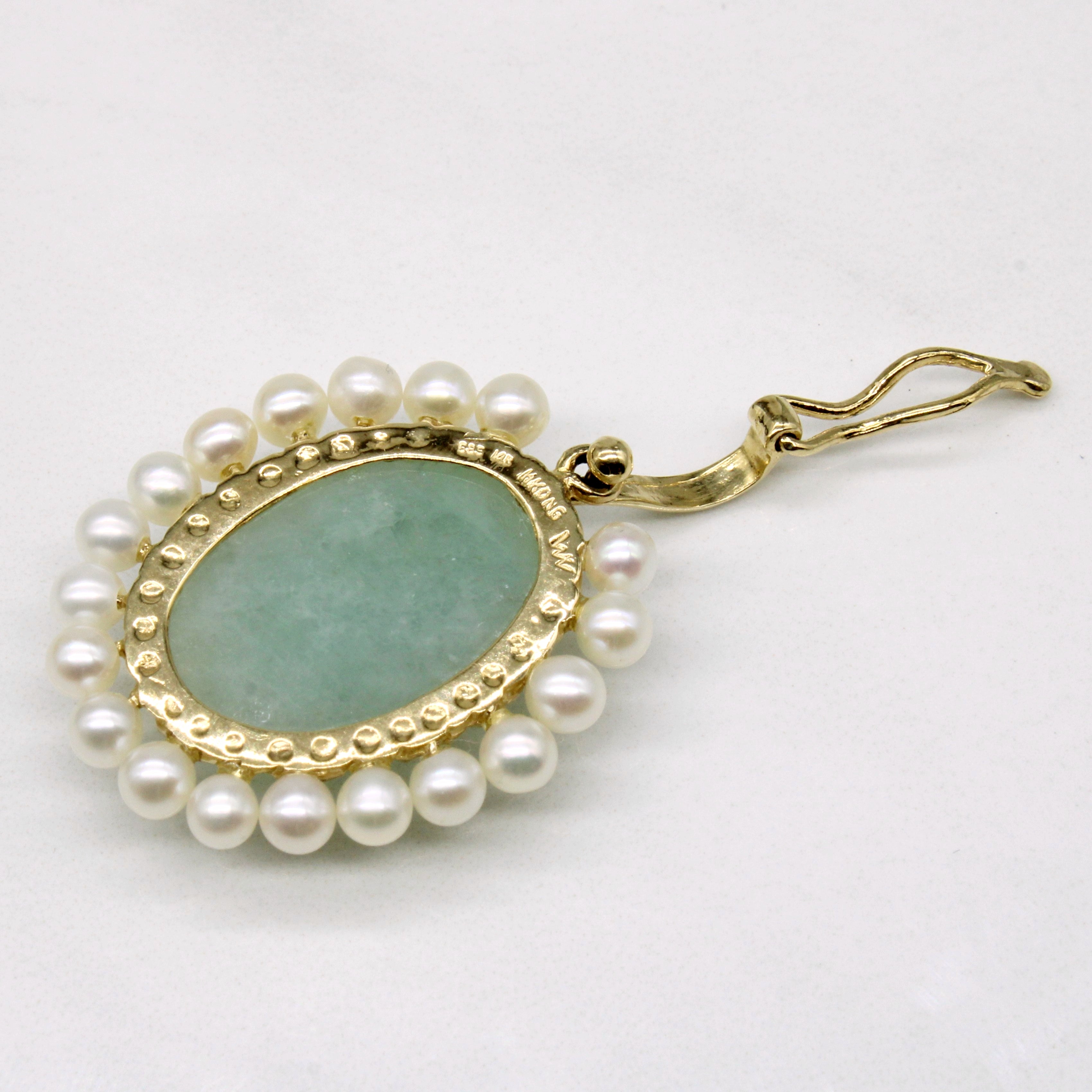 Jadeite & Peral Pendant | 11.50ct |