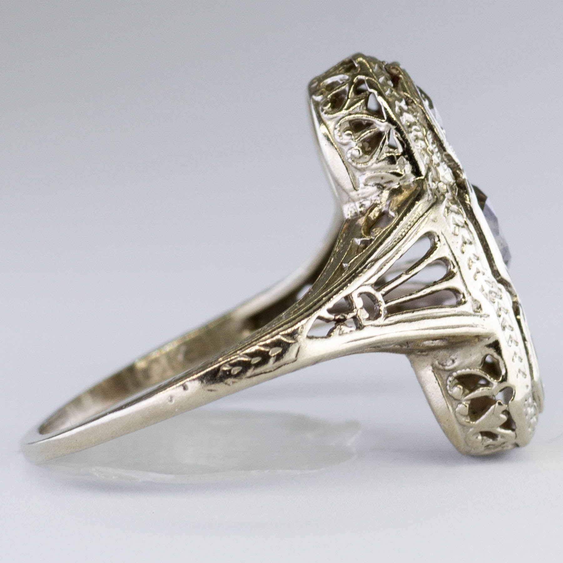 Art Deco Inspired Champagne Diamond Ring | 0.50ctw | SZ 4 |