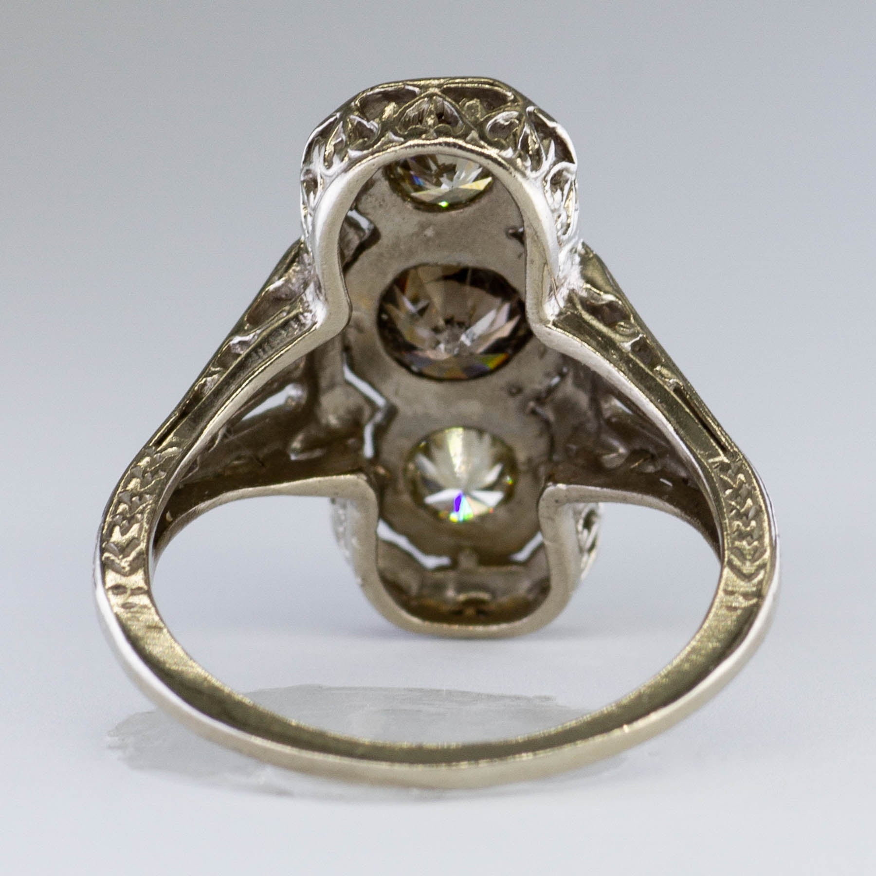Art Deco Inspired Champagne Diamond Ring | 0.50ctw | SZ 4 |