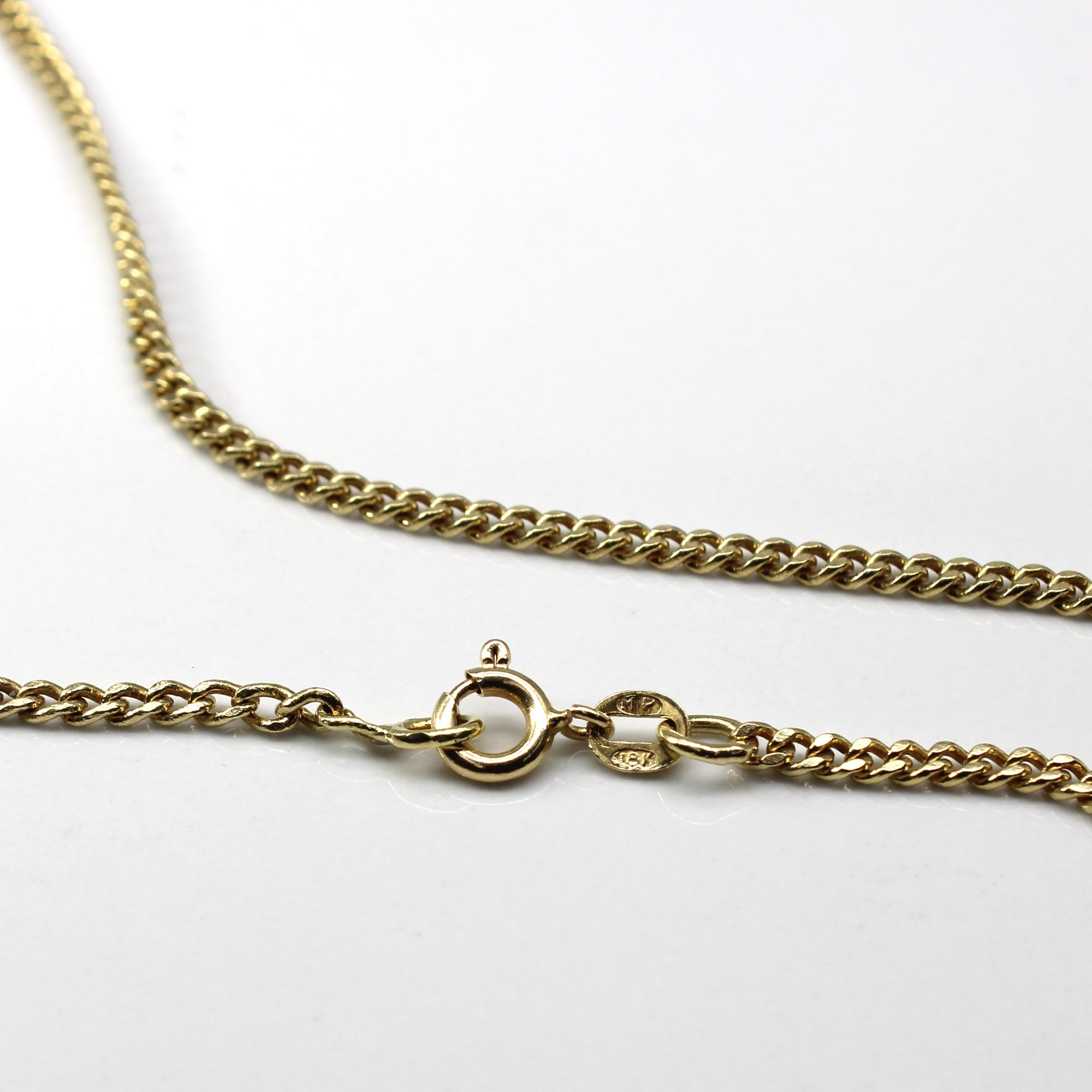 Yellow Gold Cable Link Chain | 17