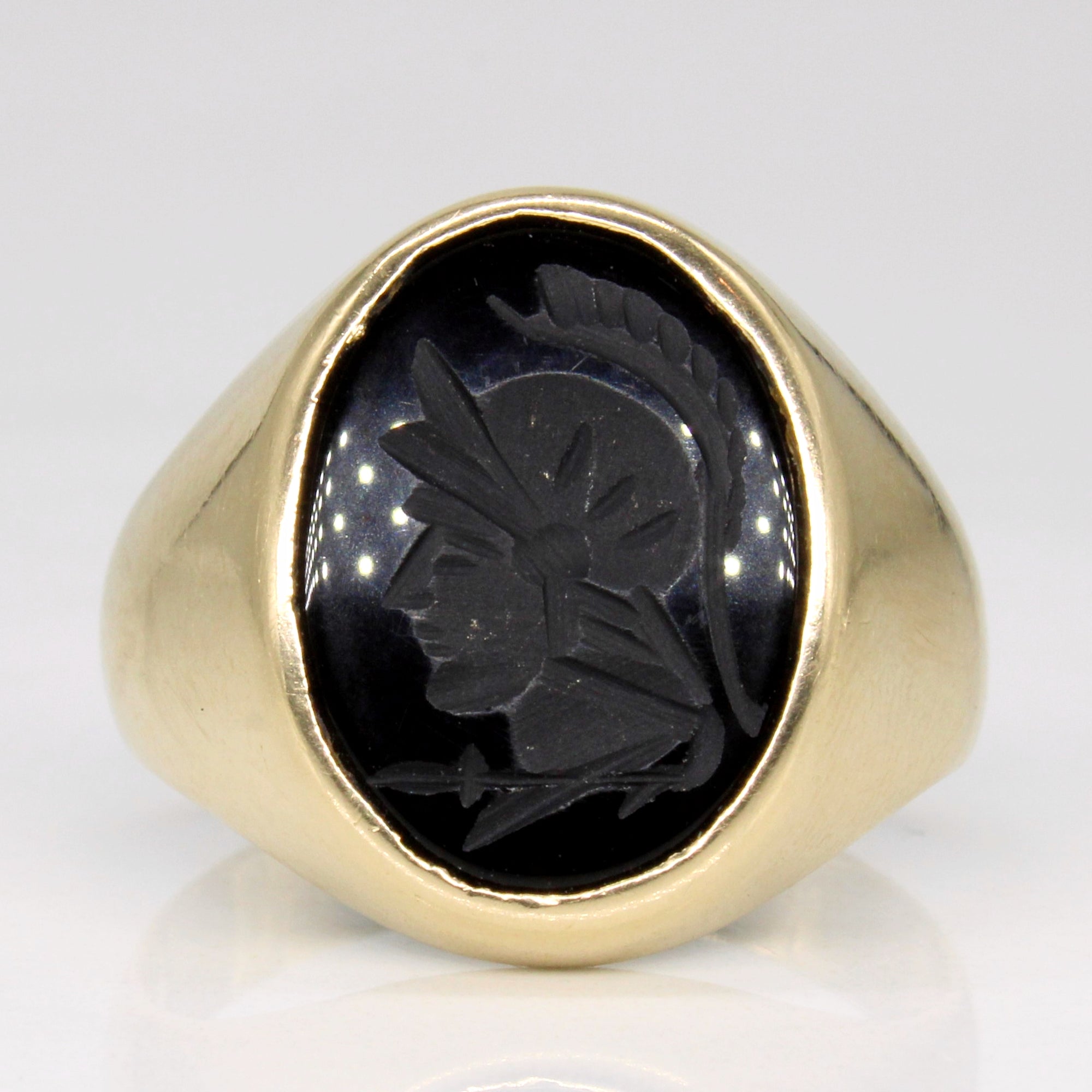 Onyx Intaglio Ring | 5.60ct | SZ 8.5 |