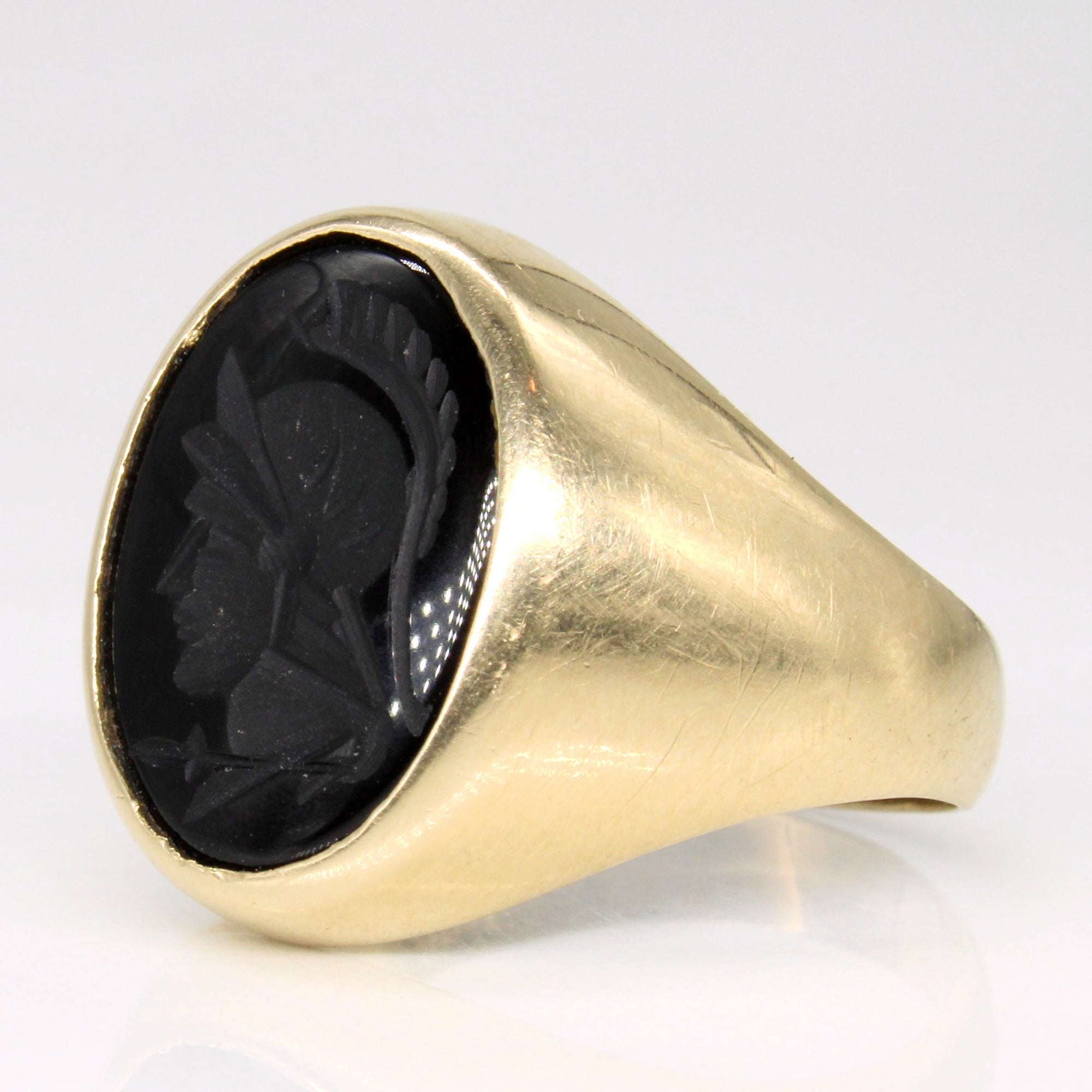 Onyx Intaglio Ring | 5.60ct | SZ 8.5 |