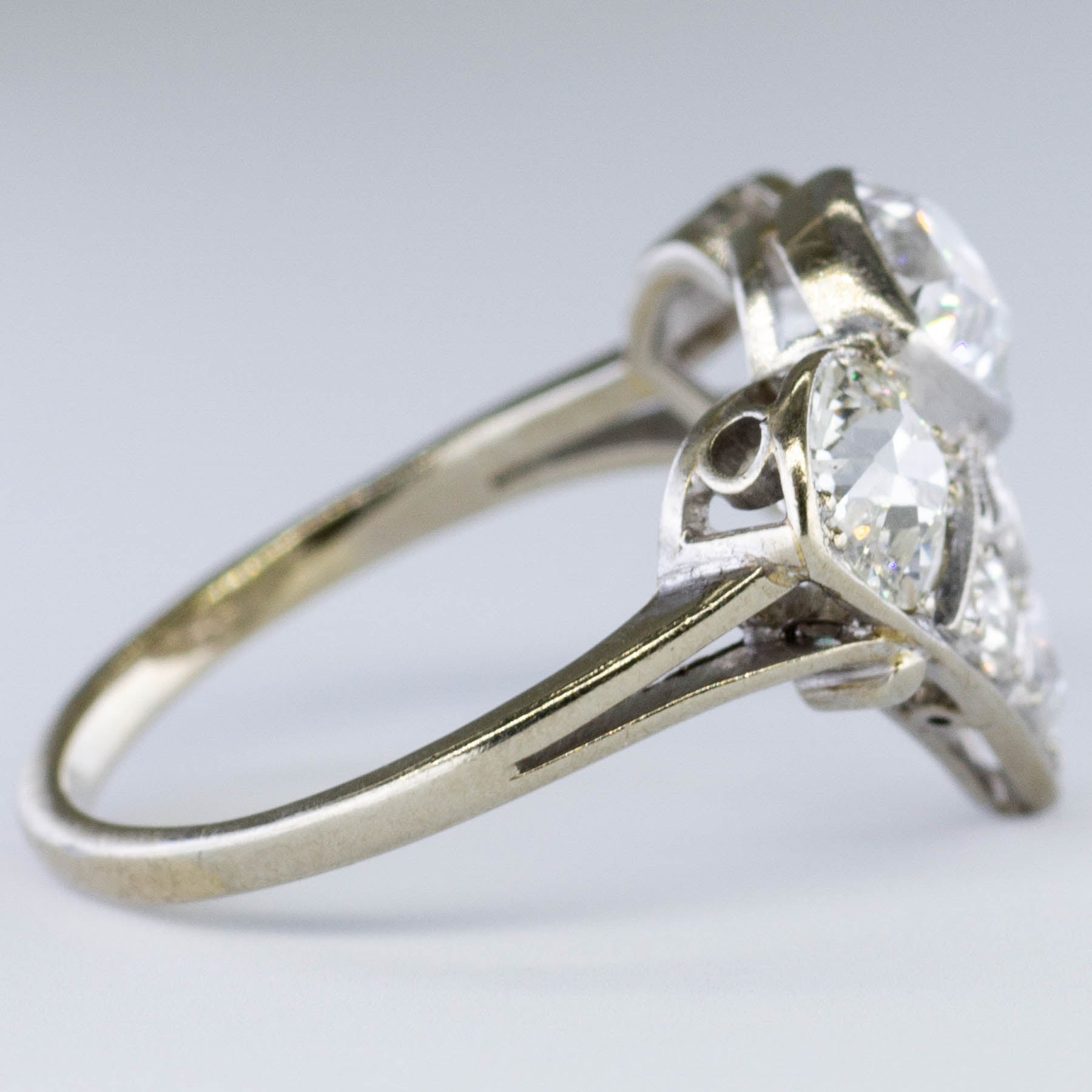 Art Deco Era Fan Old Mine Diamond Ring | 2.36ctw | SZ 6 |