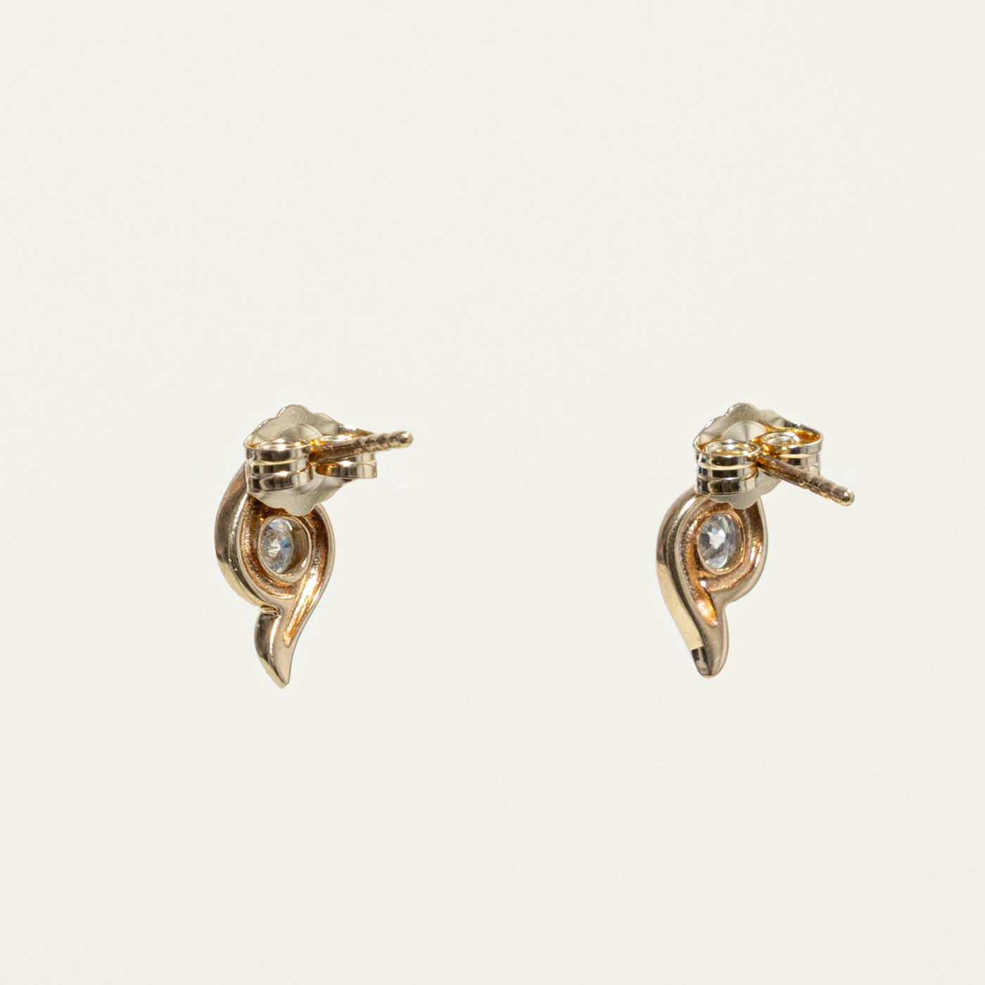 14k Diamond Abstract Stud Earrings | 1.37ctw