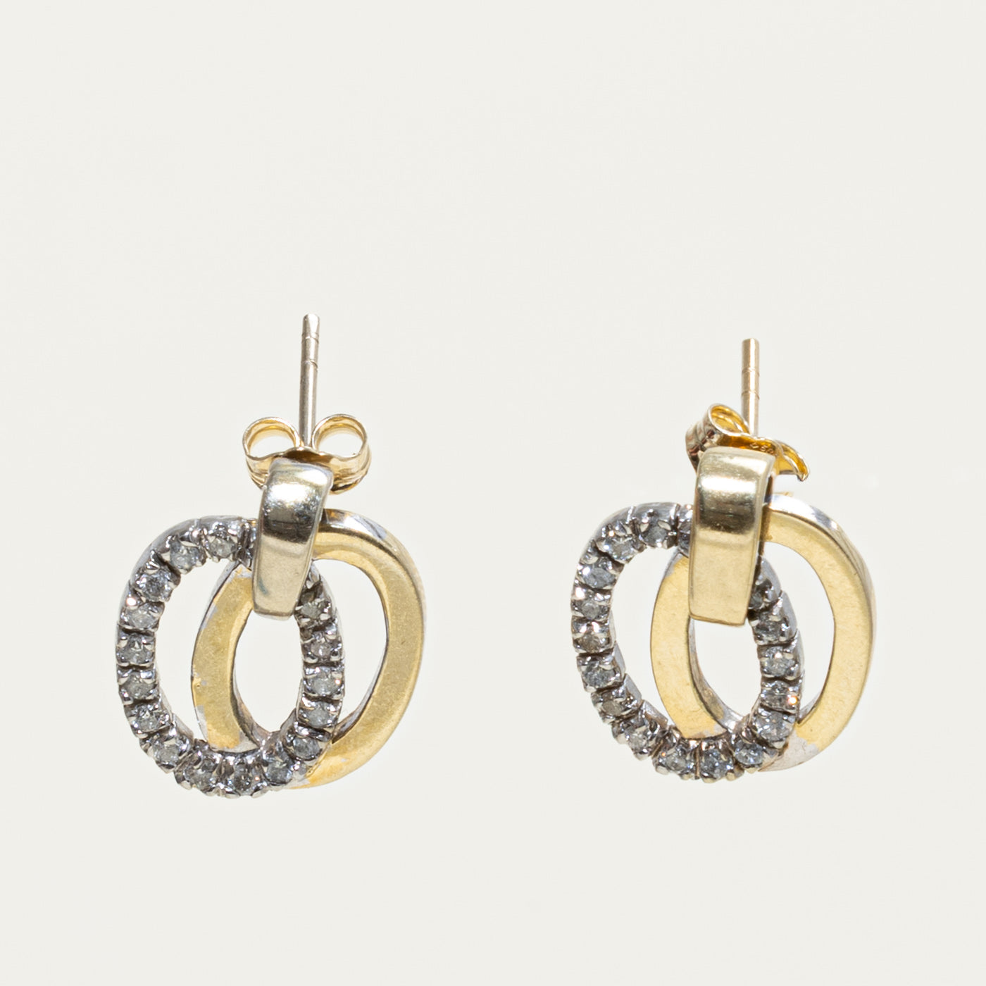 14k Diamond Circles Earrings | 0.43ctw