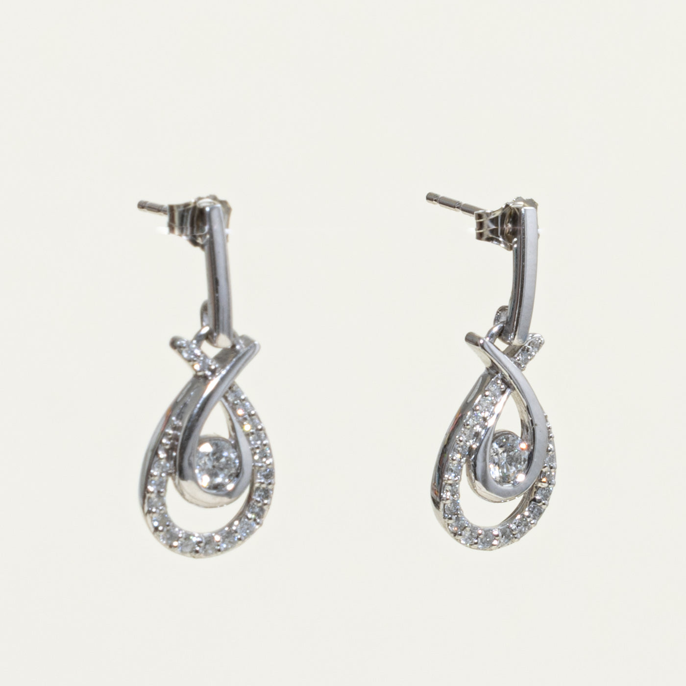 14k Diamond Pear Shaped Drop Earrings | 0.42ctw