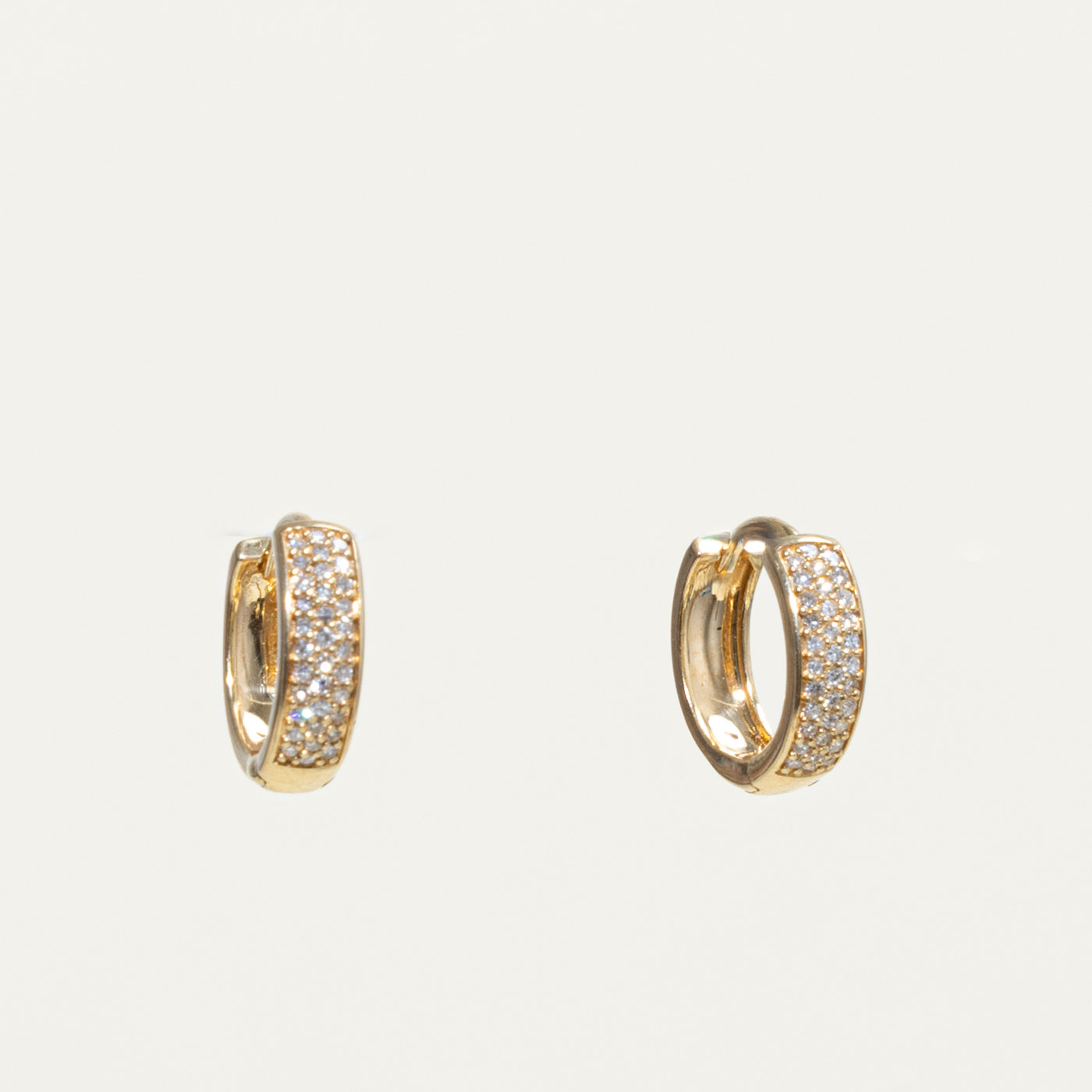 *MISSING '26* 14k Pavé Set Diamond Huggie Earrings | 0.20ctw