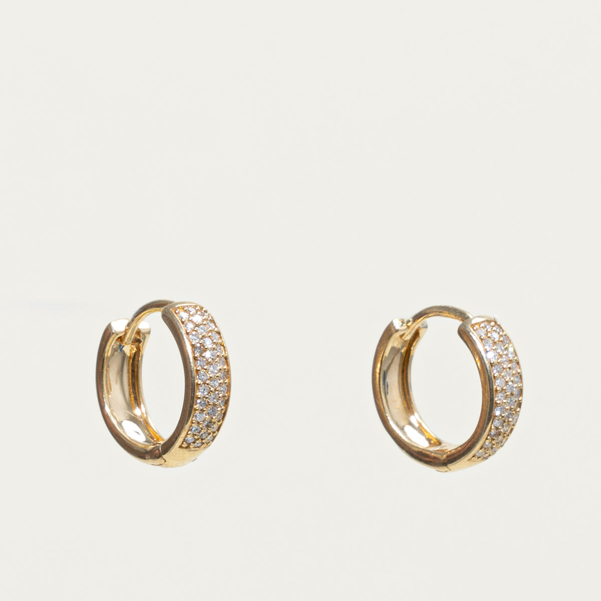 'Mejuri' Bold Pavé Diamond Huggie Hoops | 0.20ctw