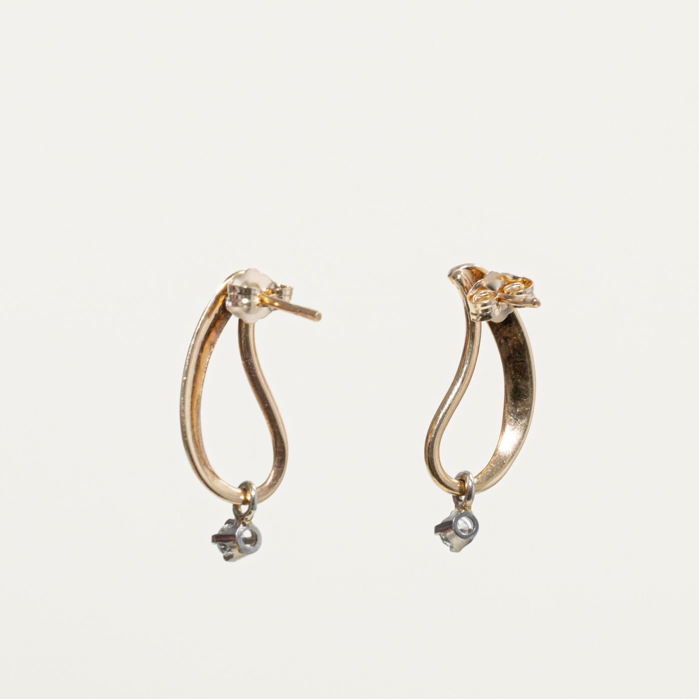 10k Diamond Pear Shaped Drop Earrings | 0.16ctw