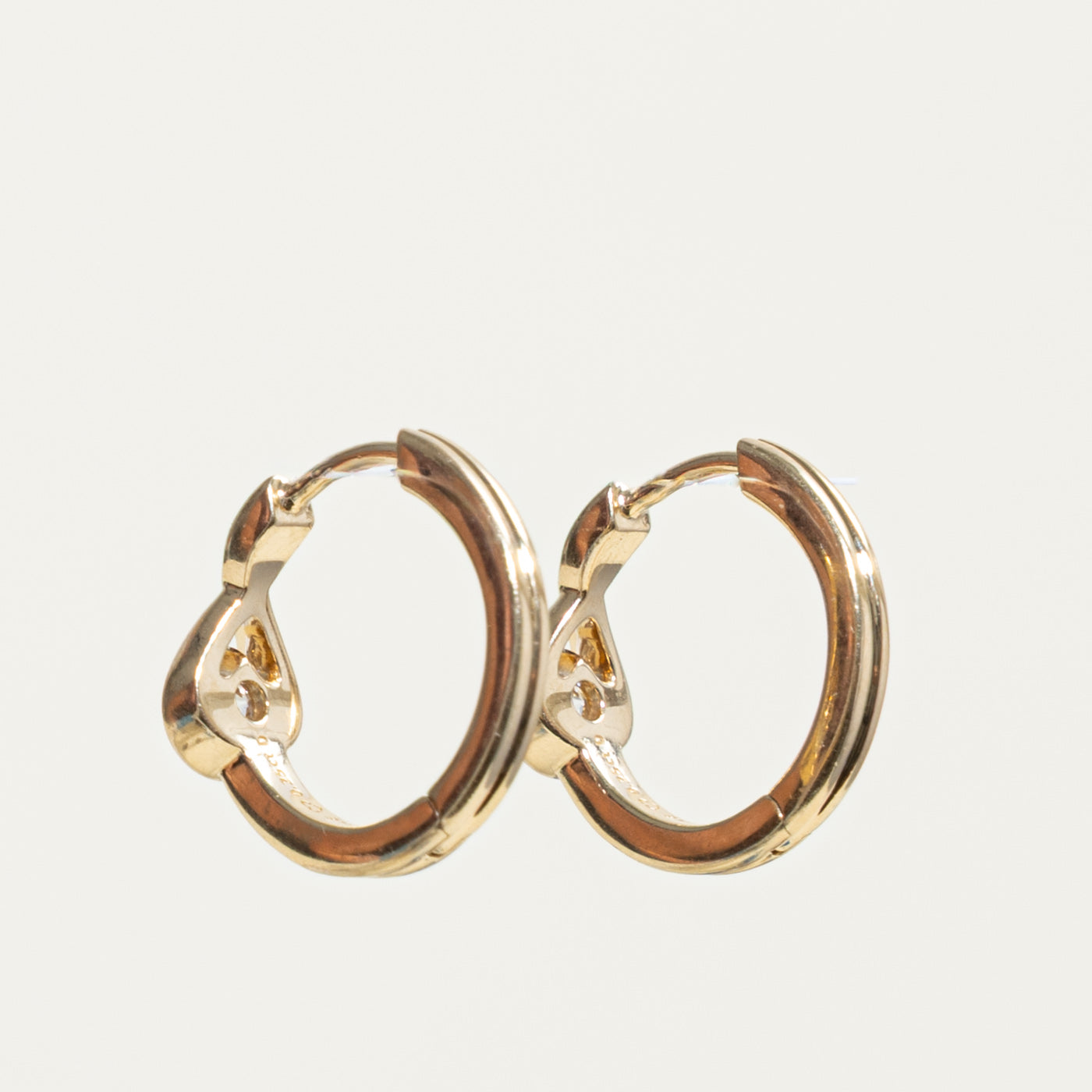 14k Solitaire Diamond Hoop Earrings | 1.0ctw VVS2/VS1 G/H