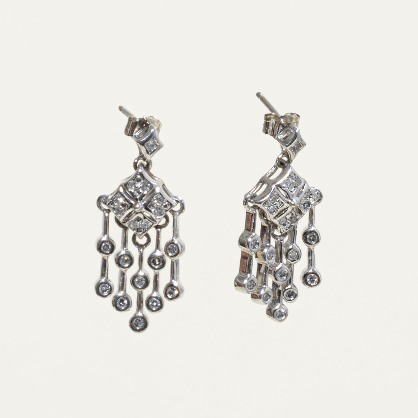 14k Diamond Multi Drop Chandelier Earrings | 0.30ctw