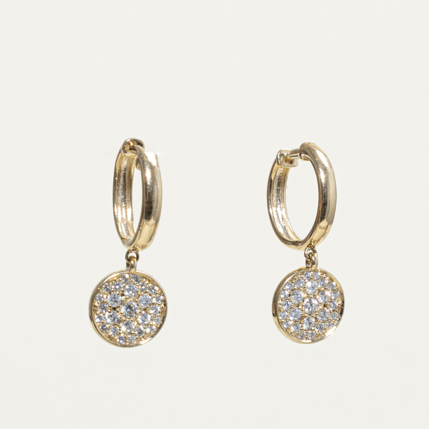10k Pavé Set Diamond Cluster Drop Earrings | 0.60ctw