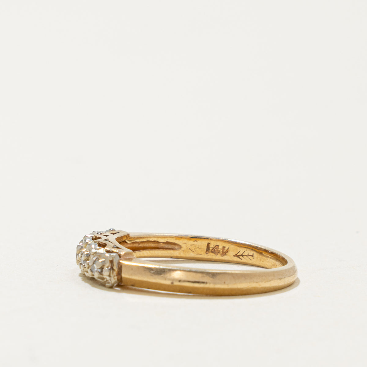 14k Illusion Set Five Stone Diamond Band | 0.02ctw | SZ 3.75