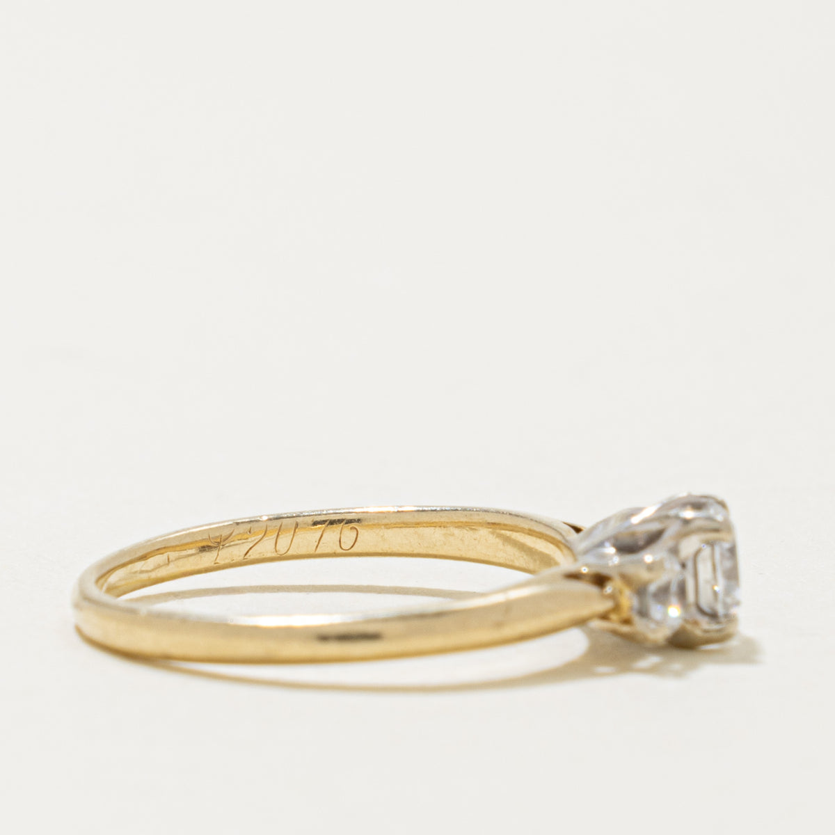 14k Three Stone Diamond Engagement Ring | 0.47ctw | SZ 4.5