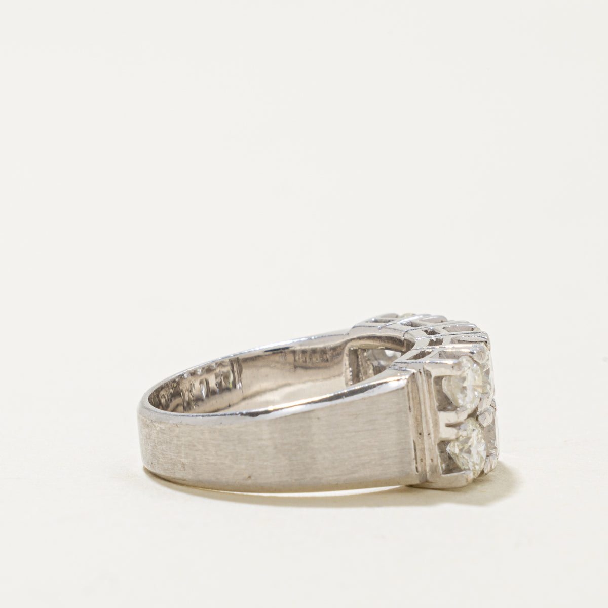 14k Double Row Diamond Band | 1.70ctw | 8.2mm | SZ 6
