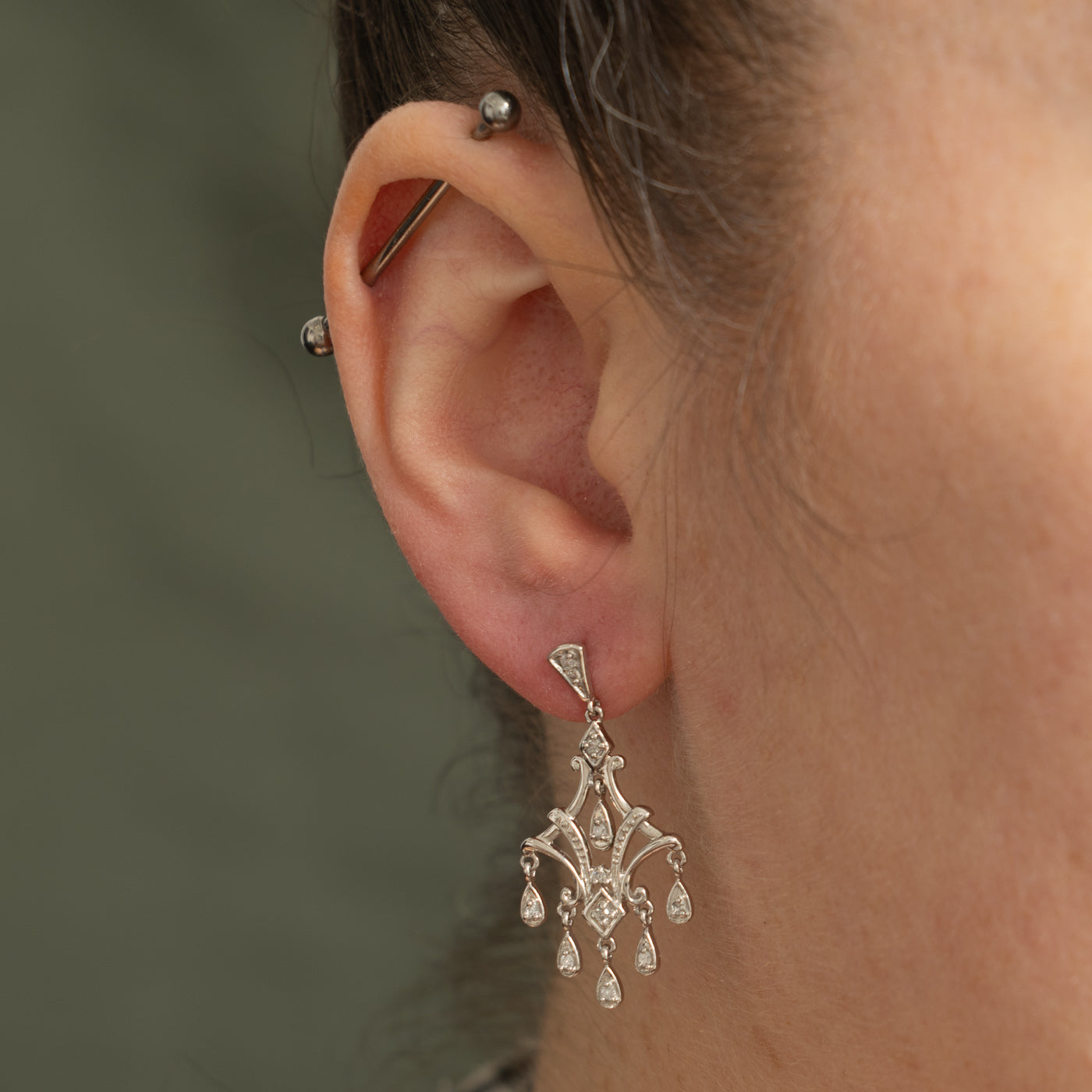 10k Diamond Chandelier Earrings | 0.25ctw
