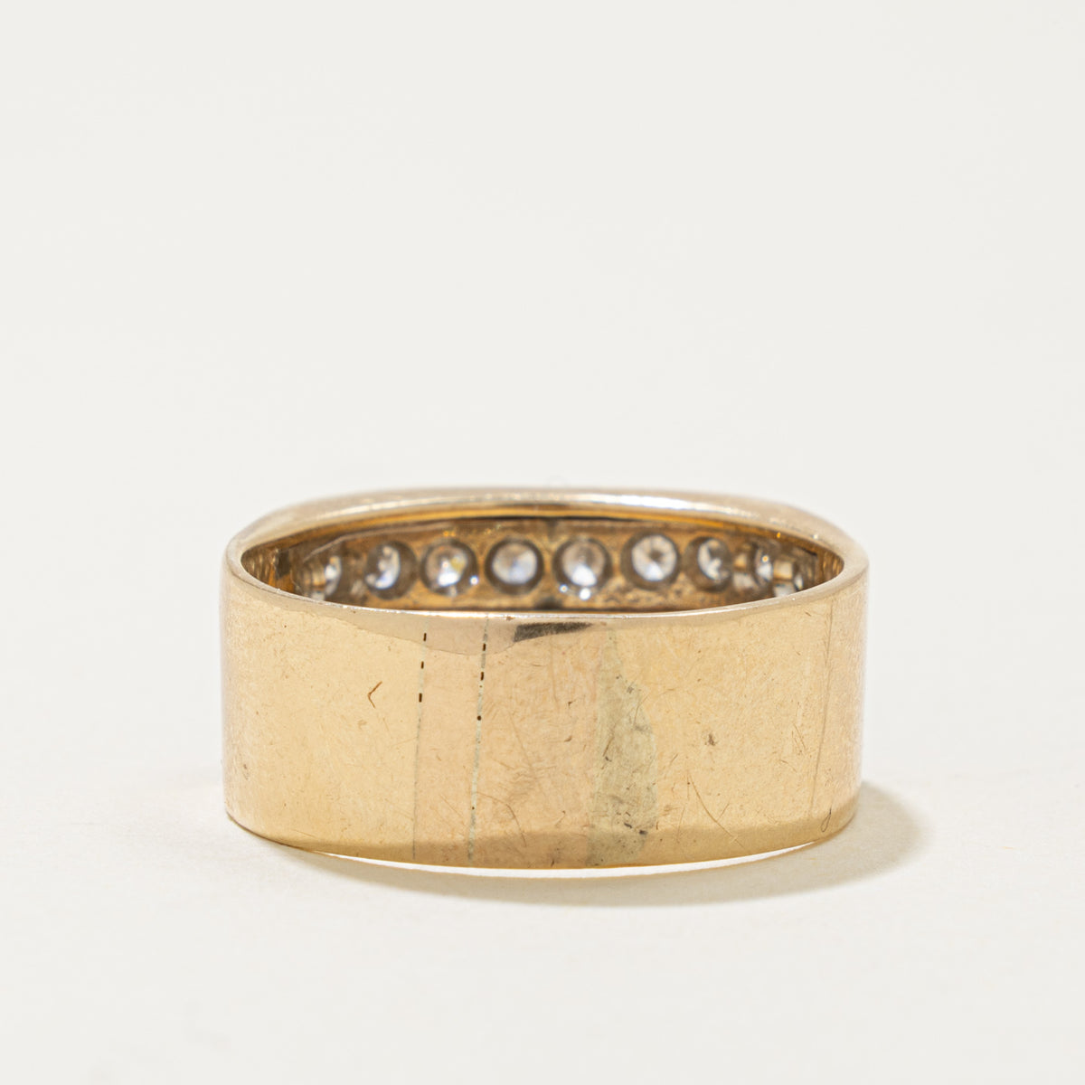 14k Double Row Diamond Band | 0.60ctw | 8.5mm | SZ 9