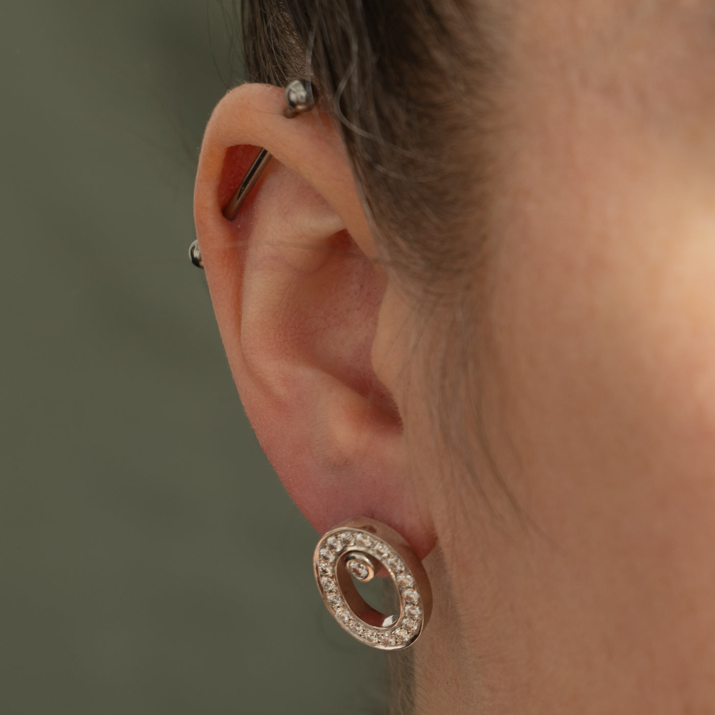 18k Diamond Large Oval Earrings | 1.24ctw