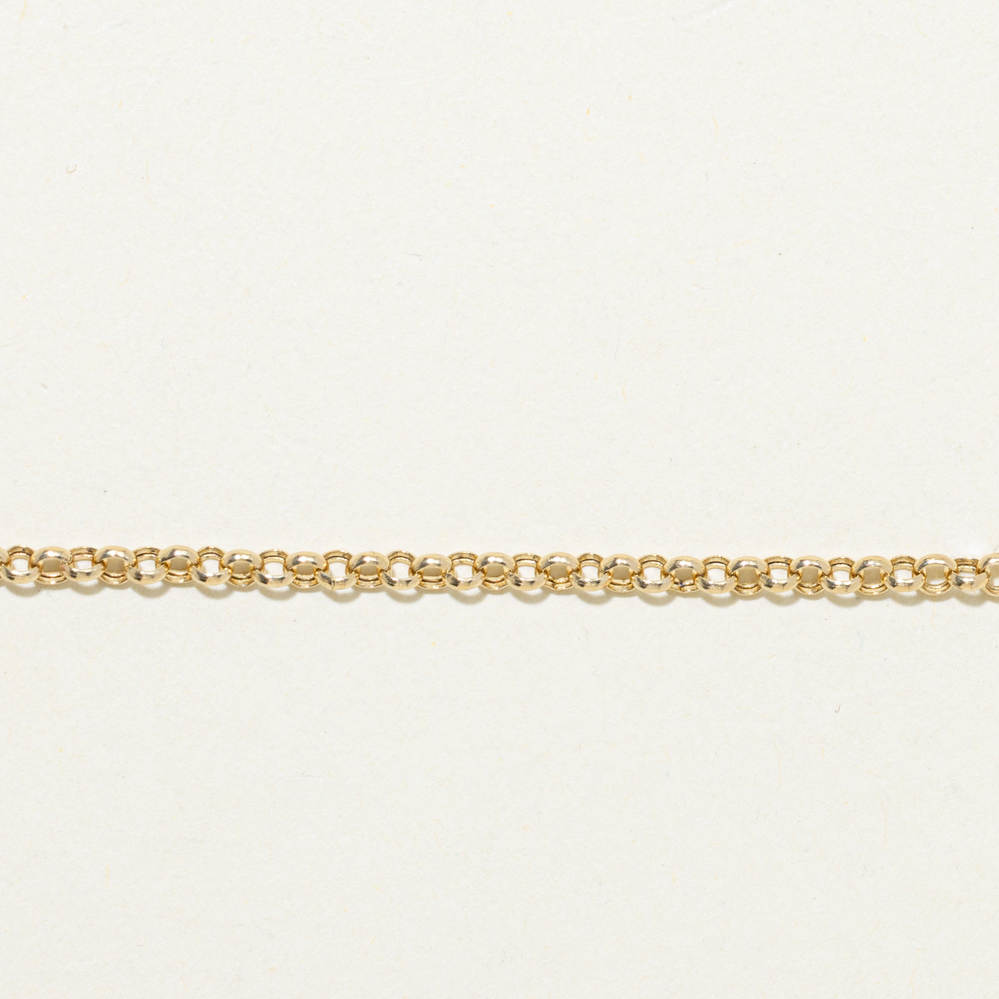 14k Yellow Gold Rolo Chain Bracelet | 7"