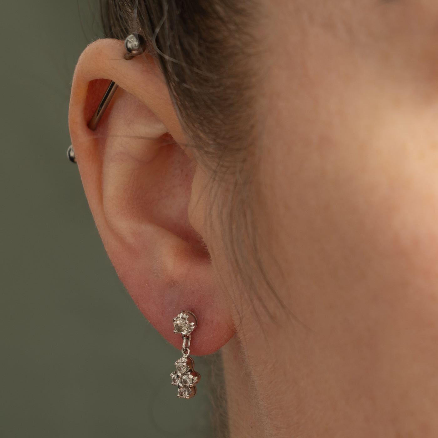 14k Diamond Floral Drop Earrings | 0.50ctw