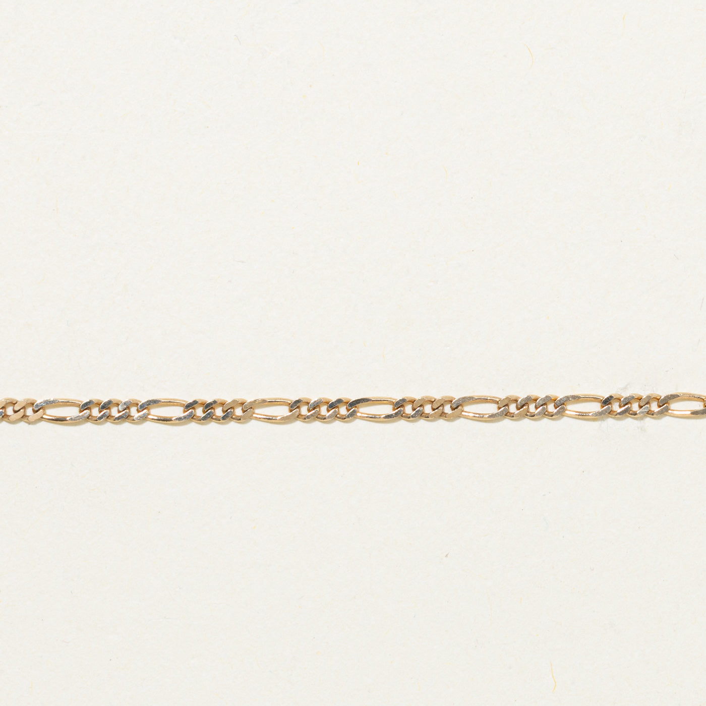10k Yellow Gold Figaro Chain Bracelet | 7.25"