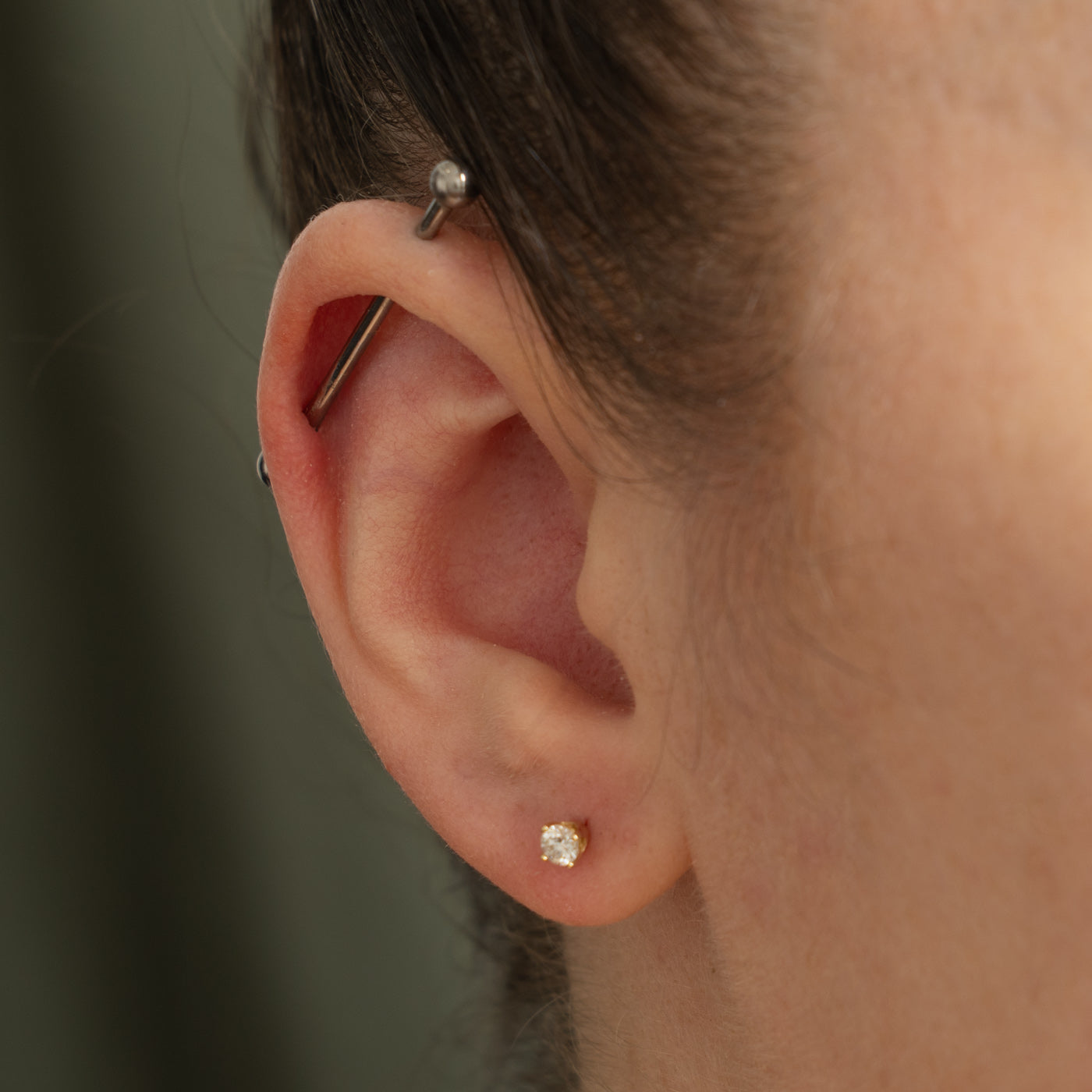 14k Round Brilliant Diamond Stud Earrings | 0.55ctw