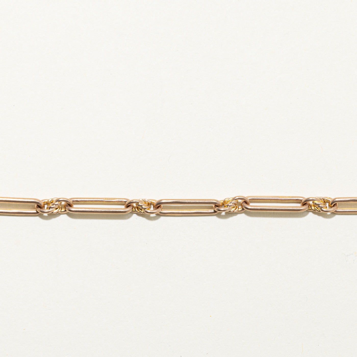 1912 Chester Yellow Gold Trombone Watch Chain | 14"