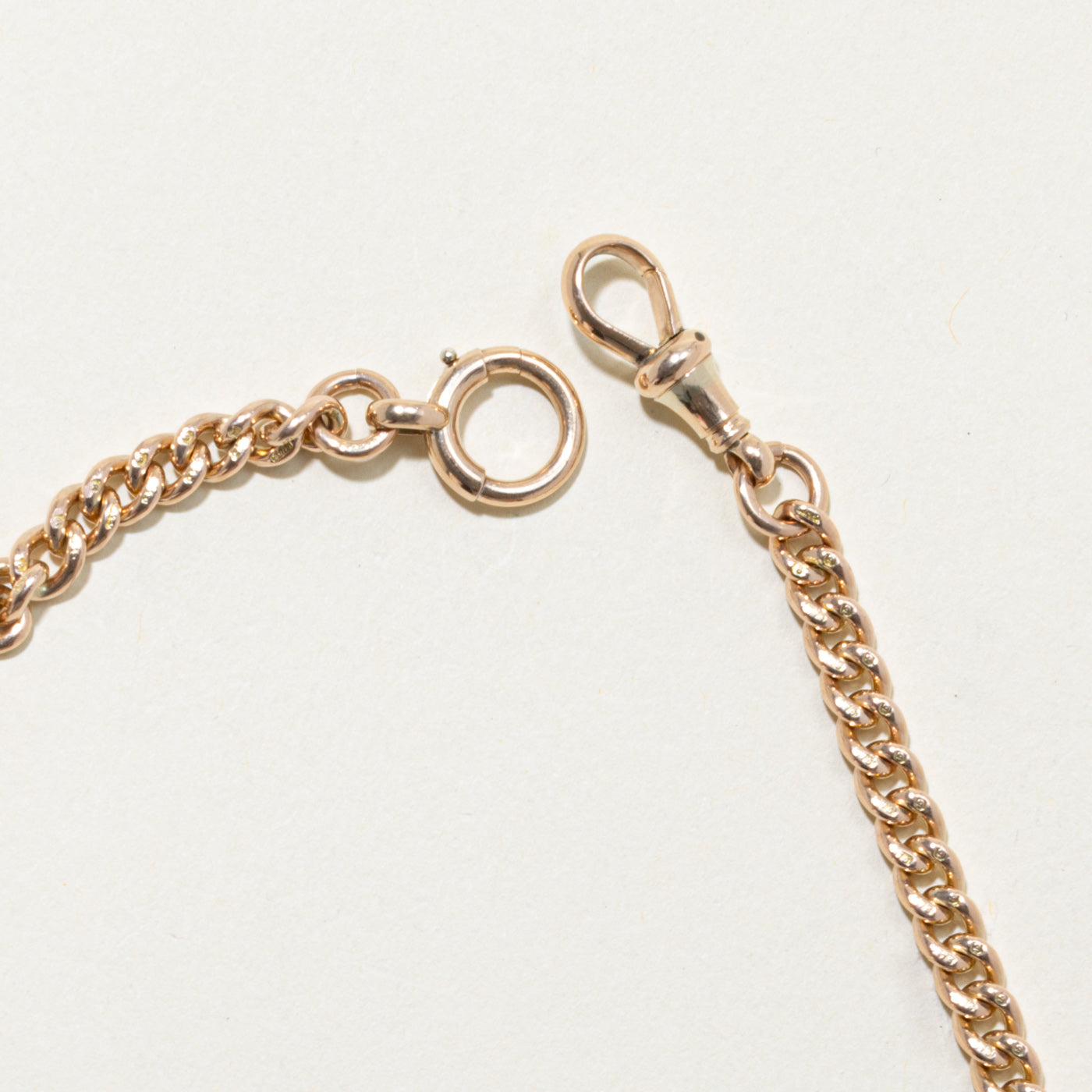 1907 Chester Yellow Gold Curb Link Watch Chain | 16.5"