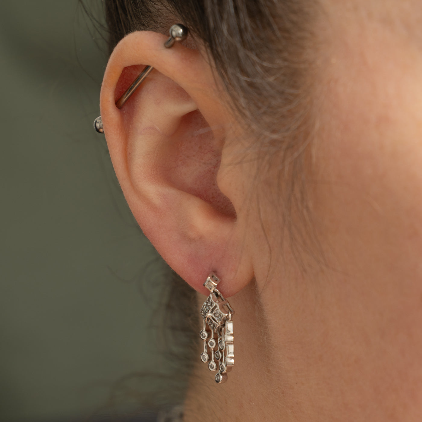 14k Diamond Multi Drop Chandelier Earrings | 0.30ctw