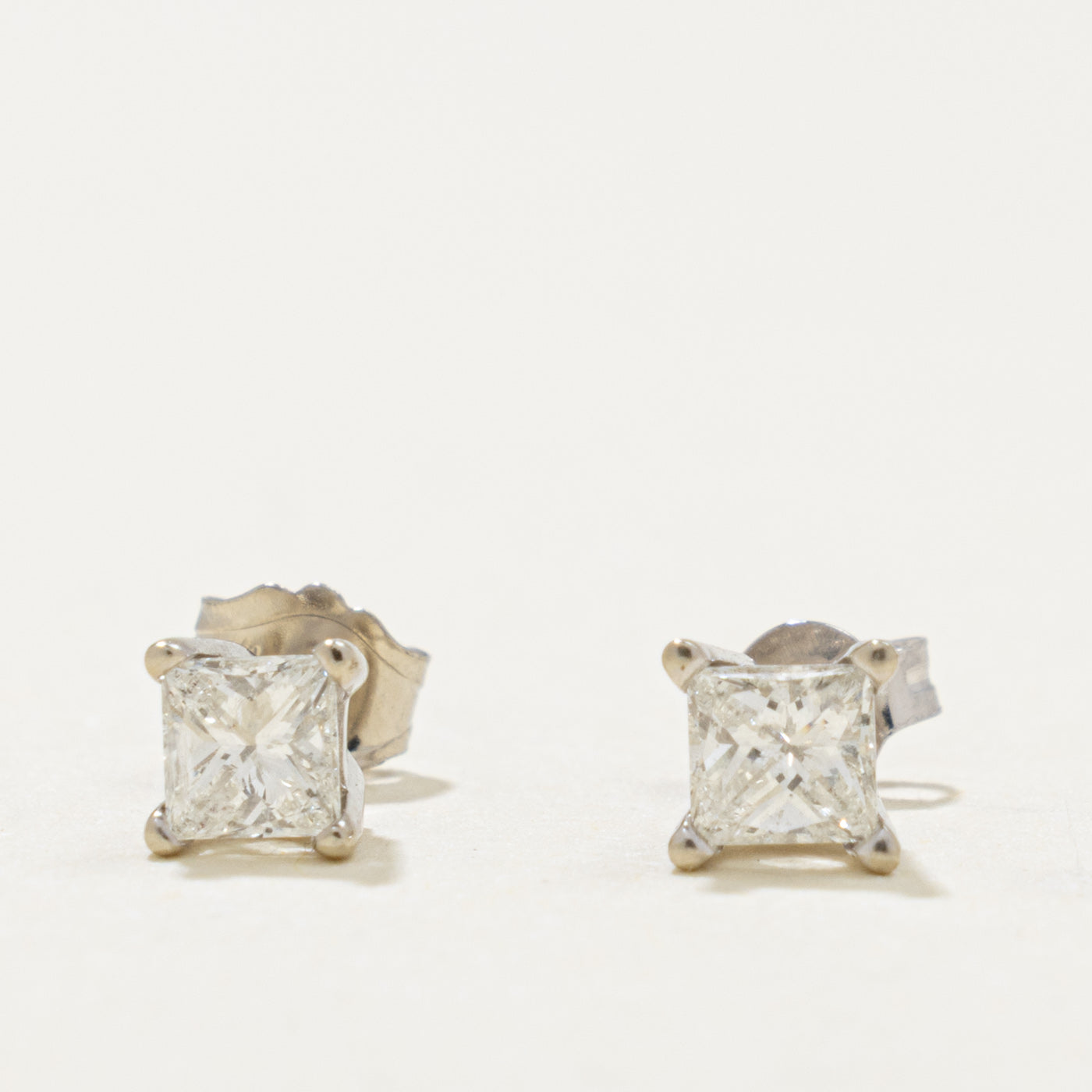 14k Princess Cut Diamond Stud Earrings | 0.33ctw