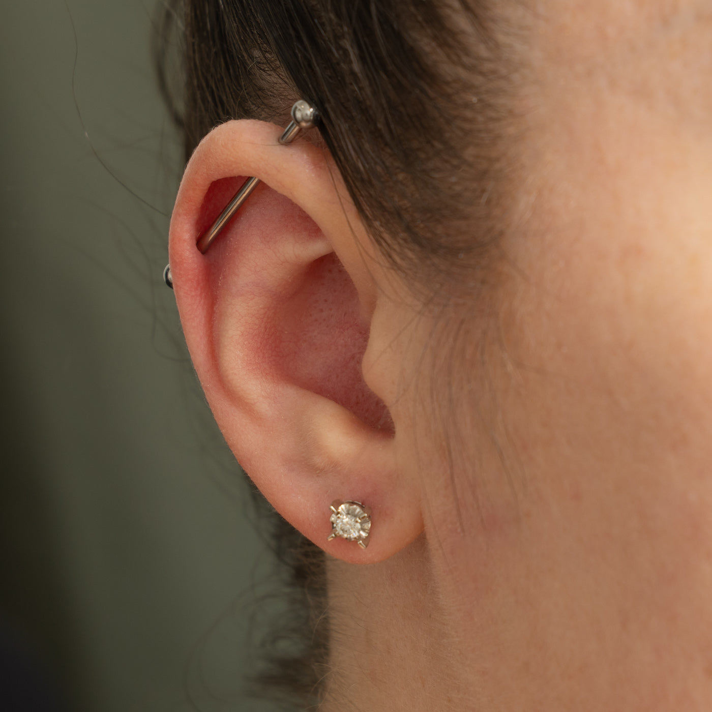14k Illusion Set Diamond Stud Earrings | 0.26ctw