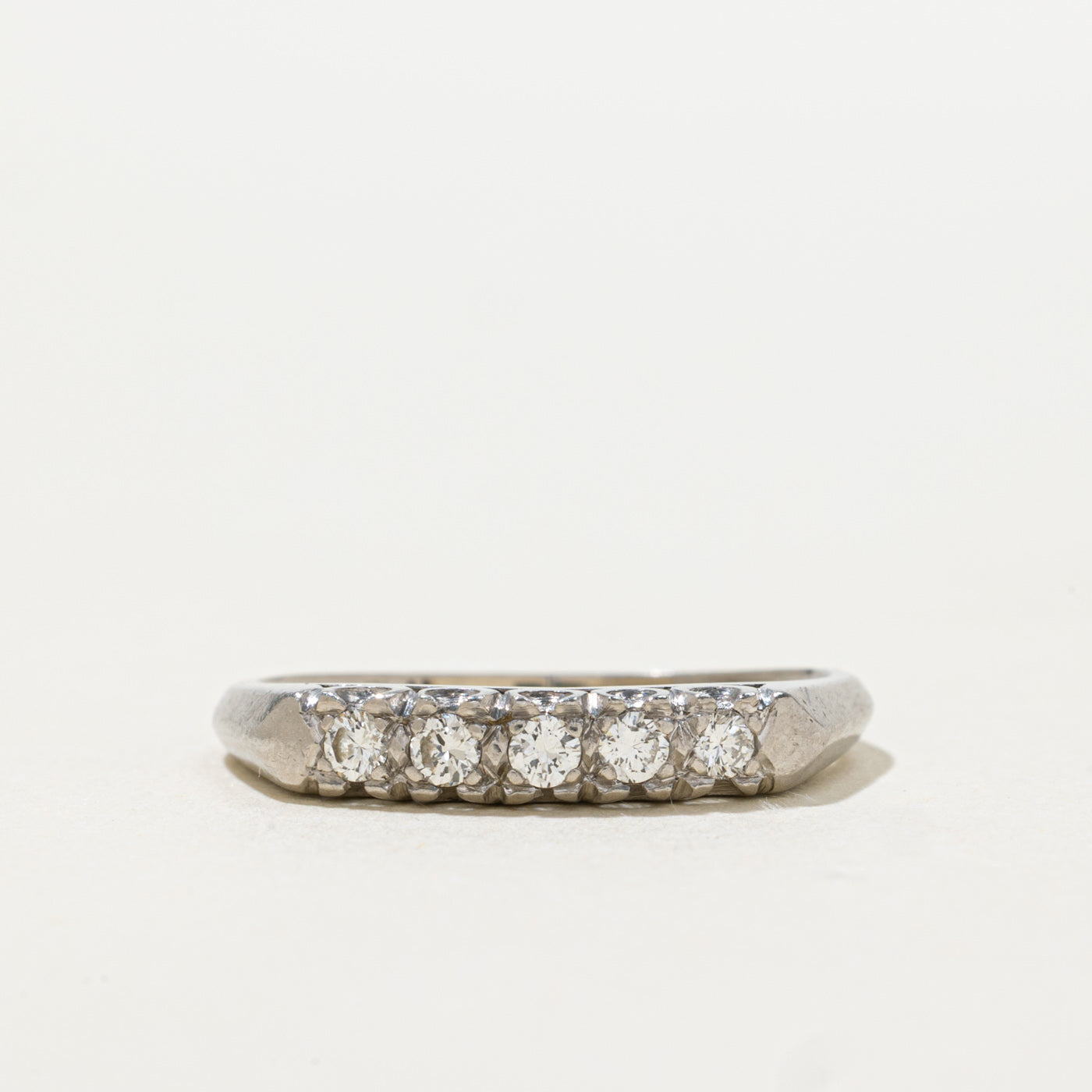 Art Deco Platinum Diamond Wedding Ring Set | 1.15ct SI1 G/H, 0.27ctw | SZ 6