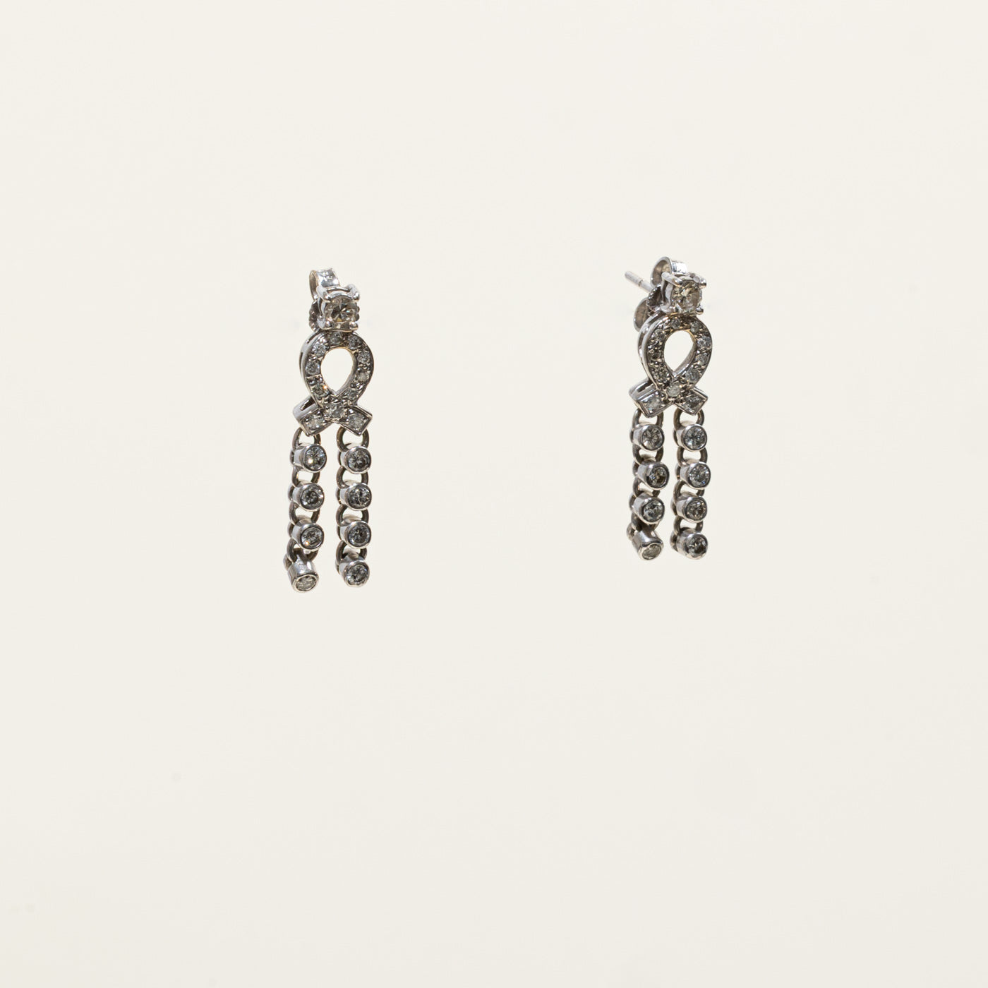 18k Diamond Loop Drop Earrings | 0.66ctw