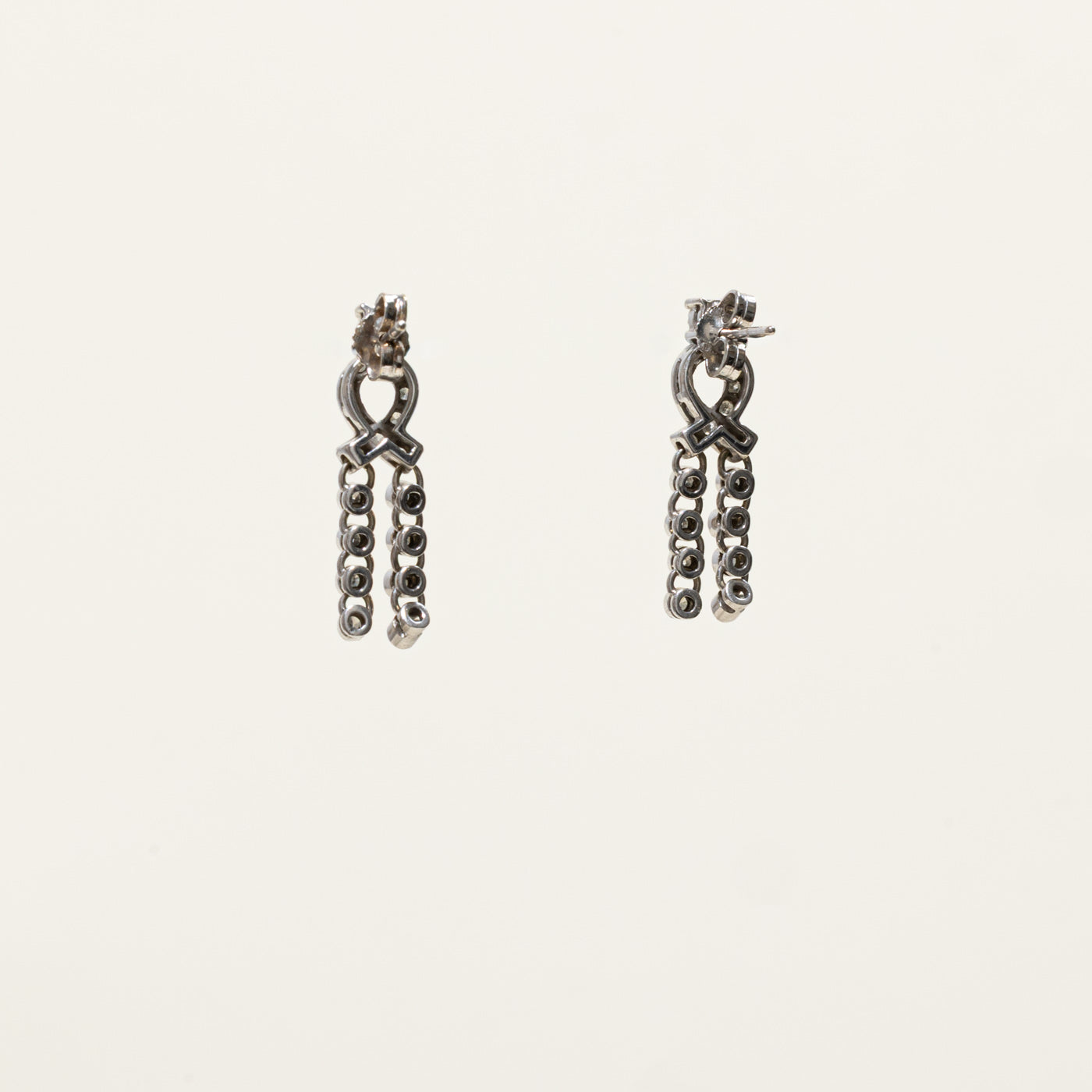 18k Diamond Loop Drop Earrings | 0.66ctw