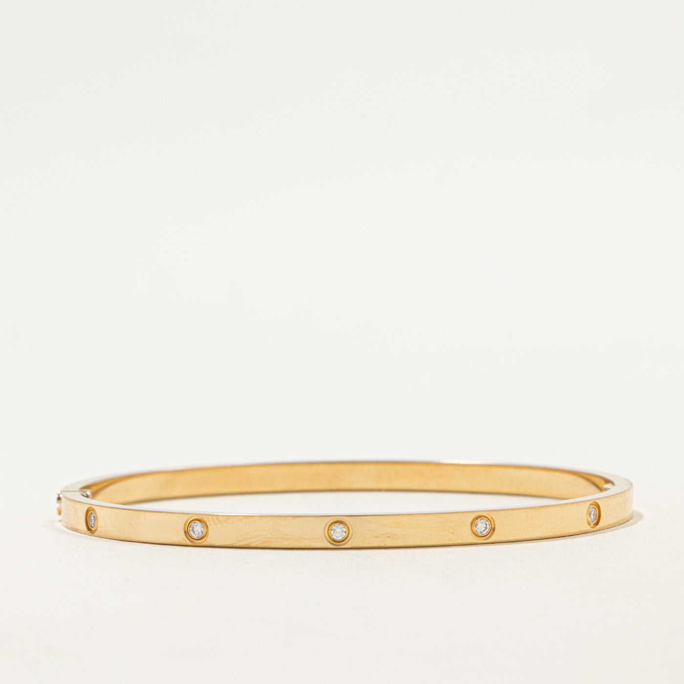 'Cartier' 10 Diamonds Love Bracelet Small Model | 0.21ctw | Cartier Size 18