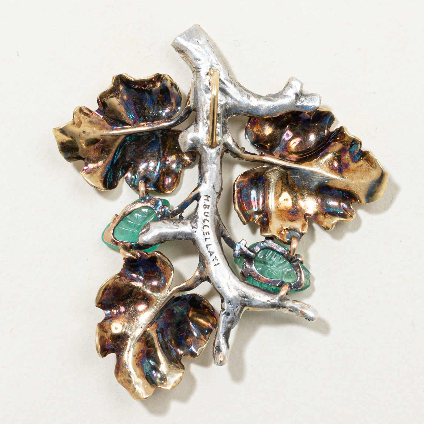 'Buccellati' Vintage 18k & Silver Emerald Pendant | 3.00ctw
