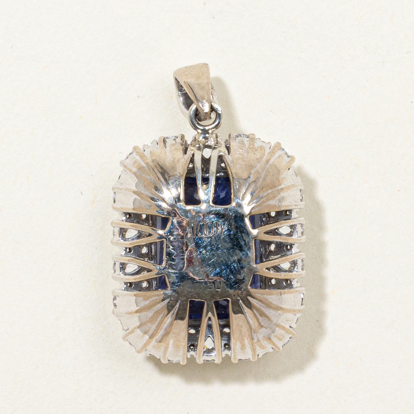 GIA Unheated Colour Change Sapphire & Diamond Pendant | GIA 16.37ct | 1.05ctw