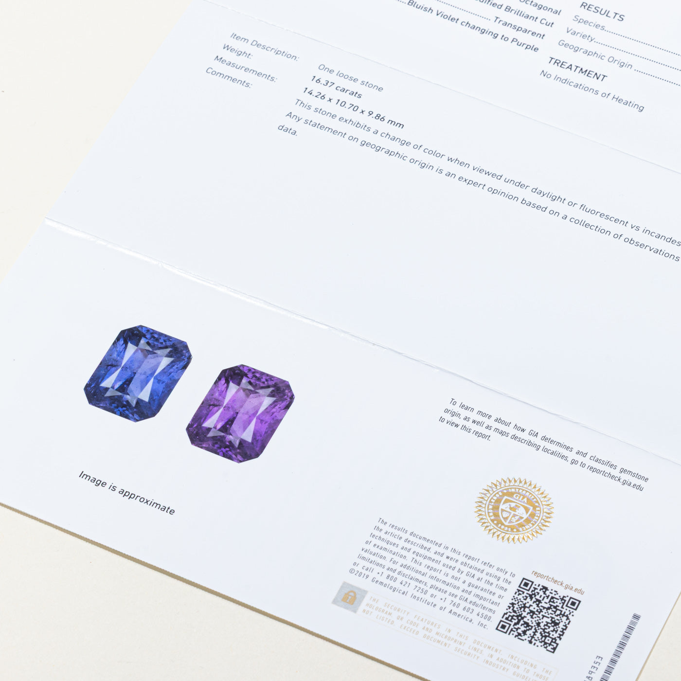 GIA Unheated Colour Change Sapphire & Diamond Pendant | GIA 16.37ct | 1.05ctw