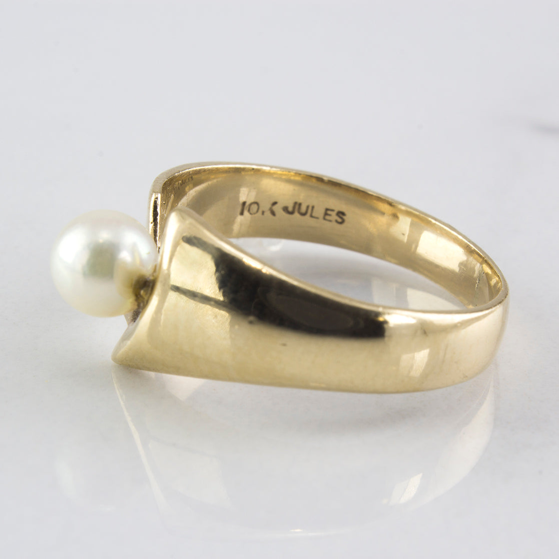 Cultured Pearl Cocktail Ring | 0.88 ct Pearl | SZ 6.5 |
