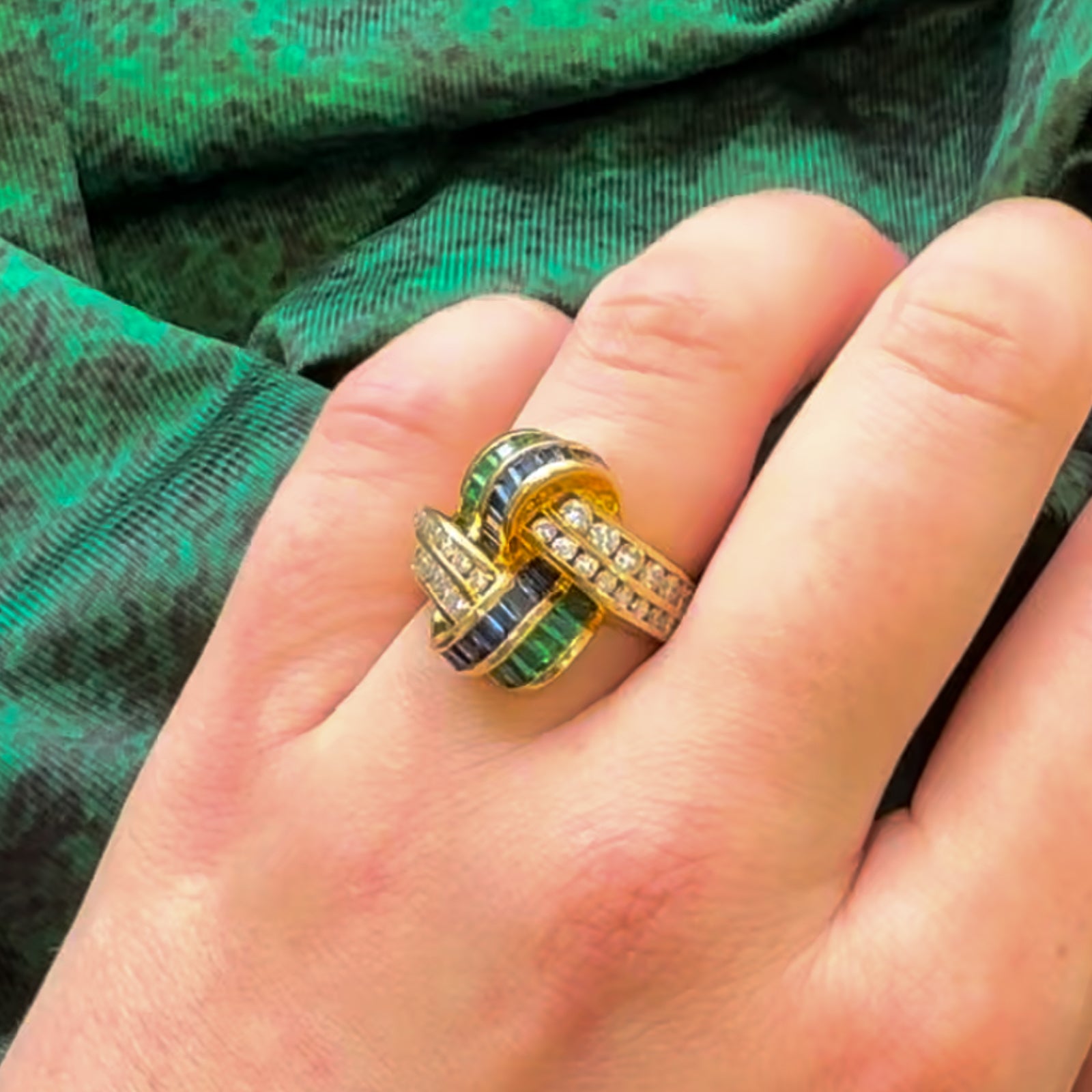 Diamond & Emerald/Sapphire Ring | 1.00ctw | SZ 6.75 |